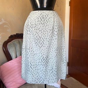 3/$15 Lance Karesh Designer 100% Silk Diamond Rivet Skirt light blue and black